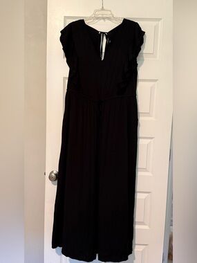 torrid Black Ruffle Sleeve Maxi Jumpsuit